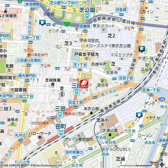 田町・三田NNビル付近の地図